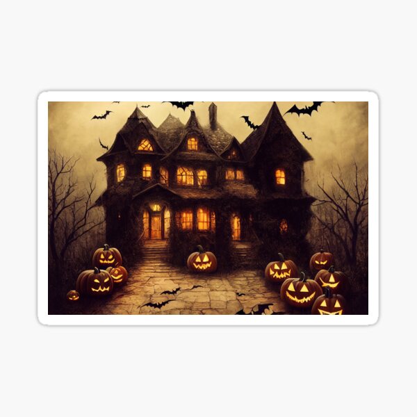 Halloween spooky house Sticker