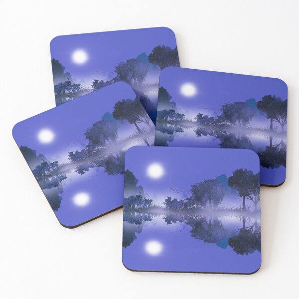 Item preview, Blue night by the lake designed and sold by cesartorresart.