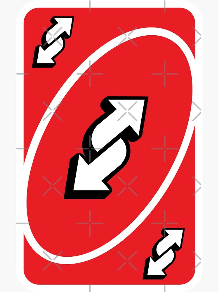 UNO Reverse card - Green Sticker for Sale by crossesdesign