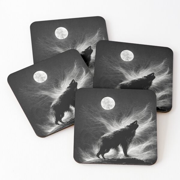 Item preview, wolf howling at the moon designed and sold by DesignerQueenie.