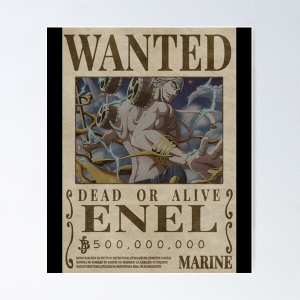 God Enel One Piece Enel Bounty Poster Skypeia Goro goro no mi Magnet for  Sale by One Piece Bounty Poster