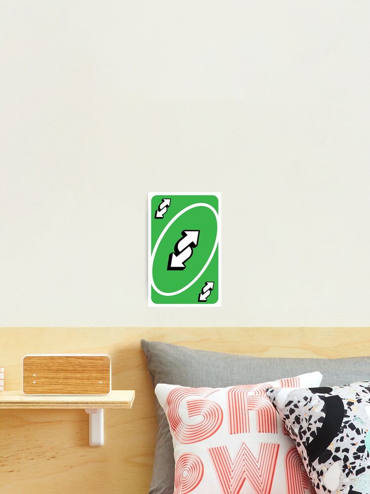  Vision Signs Green UNO Reverse Card Sticker Bumper
