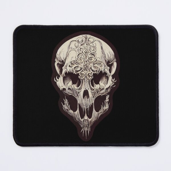 Item preview, Book of Skulls: Illustration #618: Gothic Halloween Decorated Anthropomorphic Skull. Antique Lithograph designed and sold by Åveline Dvorak.