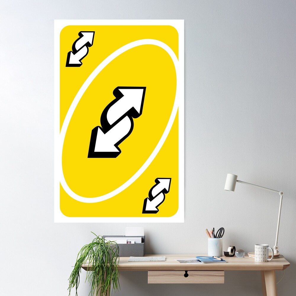 Yellow UNO Reverse Card | Postcard