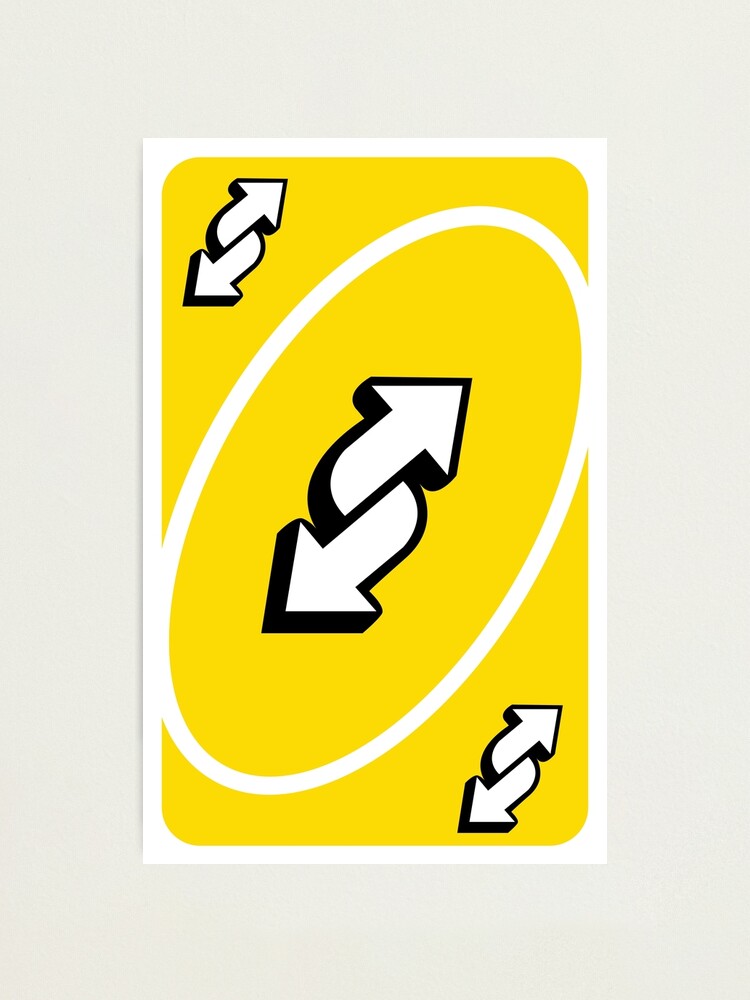 UNO Reverse card - Yellow | Photographic Print