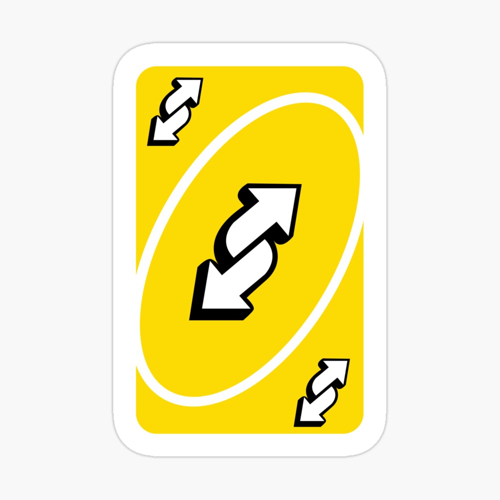 Uno Reverse Card - Yellow