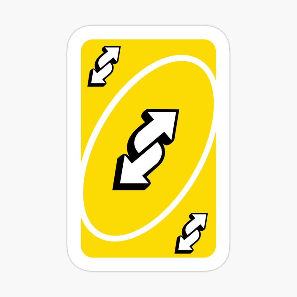 UNO Reverse card - Yellow | Art Board Print