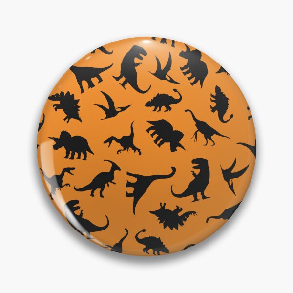 Item preview, Fun Dinosaur Pattern (Black On Orange) designed and sold by jezkemp.