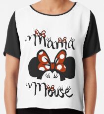 Mama Mouse Shirt Chiffon Top