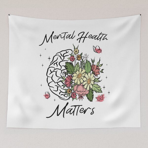 Item preview, Mental Health Shirt, Love Yourself Shirt, Floral Brain Shirt, Therapist Shirt, designed and sold by Rich-Bogus.