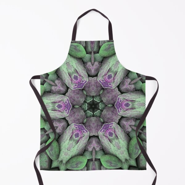 Item preview, Mosaic Abstract Beach Pebbles Flower Shape Mandala Biophilic Design Green and Lilac designed and sold by Beachy.