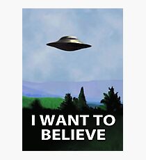 i want to believe Photographic Print