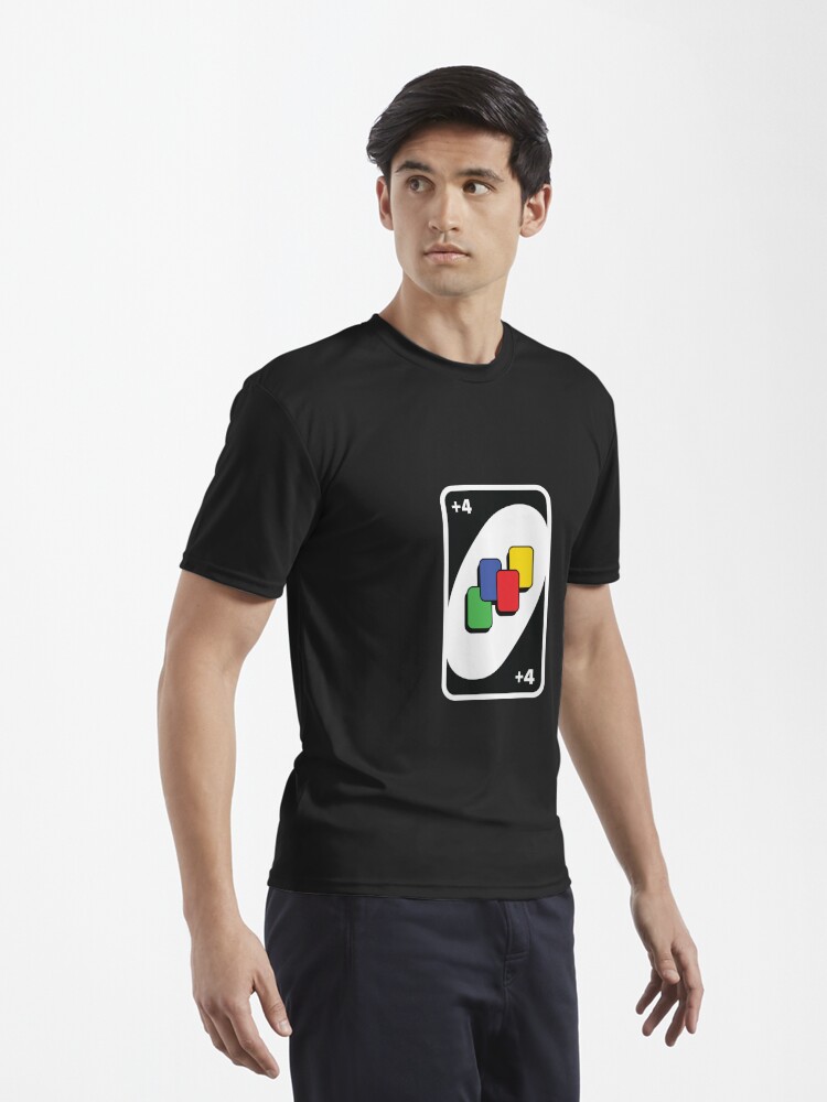 Uno Card Game Draw Four Active T-Shirt for Sale by ibiprint