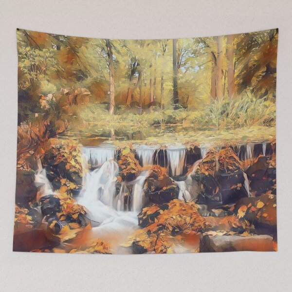 Artikelvorschau, WATERFALL IN AUTUMN entworfen und verkauft von KatisDesign.