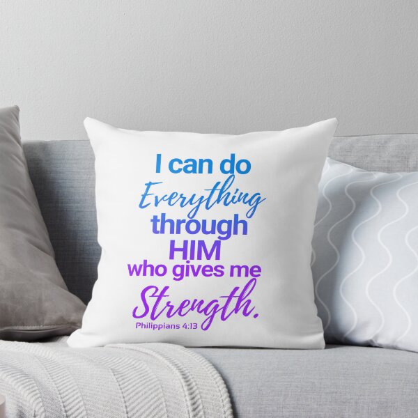 Item preview, Philippians 4:13 I can do everything (Blue Purple Gradient) designed and sold by rainbowsinks.