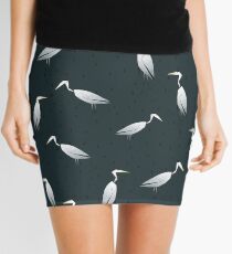 Heron Pattern Mini Skirt