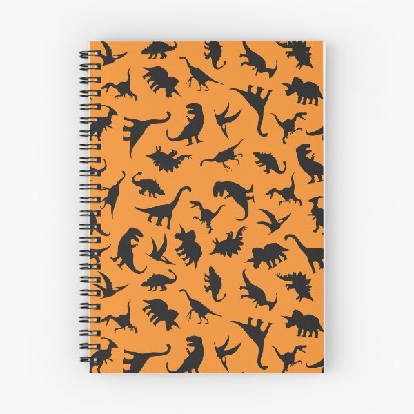 Item preview, Fun Dinosaur Pattern (Black On Orange) designed and sold by jezkemp.