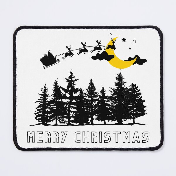 Item preview, Santa Flying in the Sky with Reindeers designed and sold by Coffee Lifestyle.