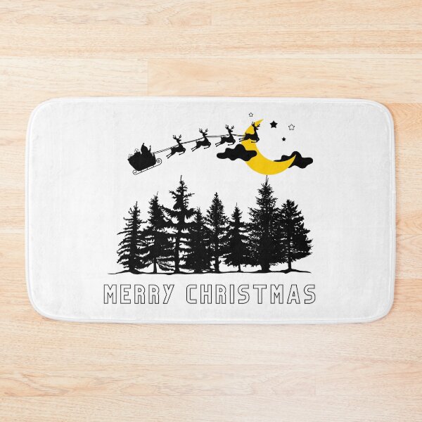 Item preview, Santa Flying in the Sky with Reindeers designed and sold by Coffee Lifestyle.
