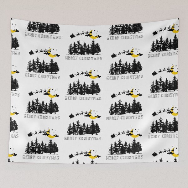 Item preview, Santa Flying in the Sky with Reindeers designed and sold by Coffee Lifestyle.