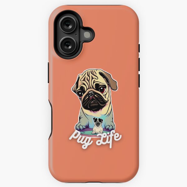 Vista previa del artículo con la obra «Vida Pug», diseñado y vendido por cardinedesigns.