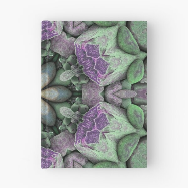 Item preview, Flower Shape Abstract Beach Pebbles Mosaic Maximalist Style Green and Lilac designed and sold by Beachy.