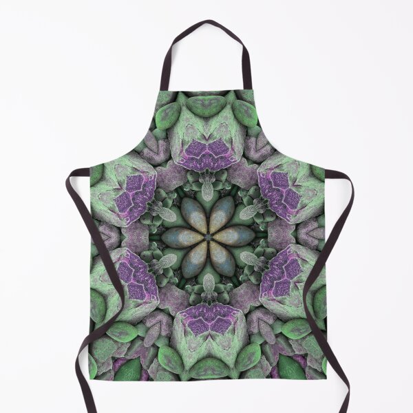 Item preview, Flower Shape Abstract Beach Pebbles Mosaic Maximalist Style Green and Lilac designed and sold by Beachy.