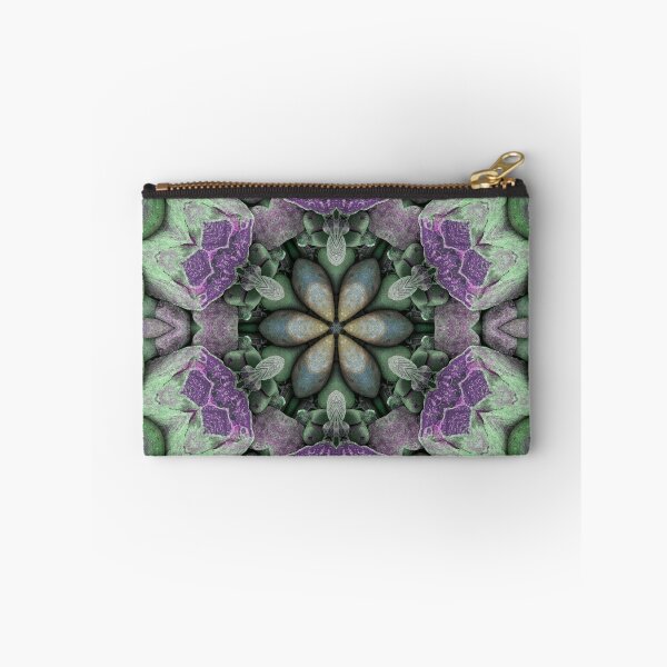 Item preview, Flower Shape Abstract Beach Pebbles Mosaic Maximalist Style Green and Lilac designed and sold by Beachy.