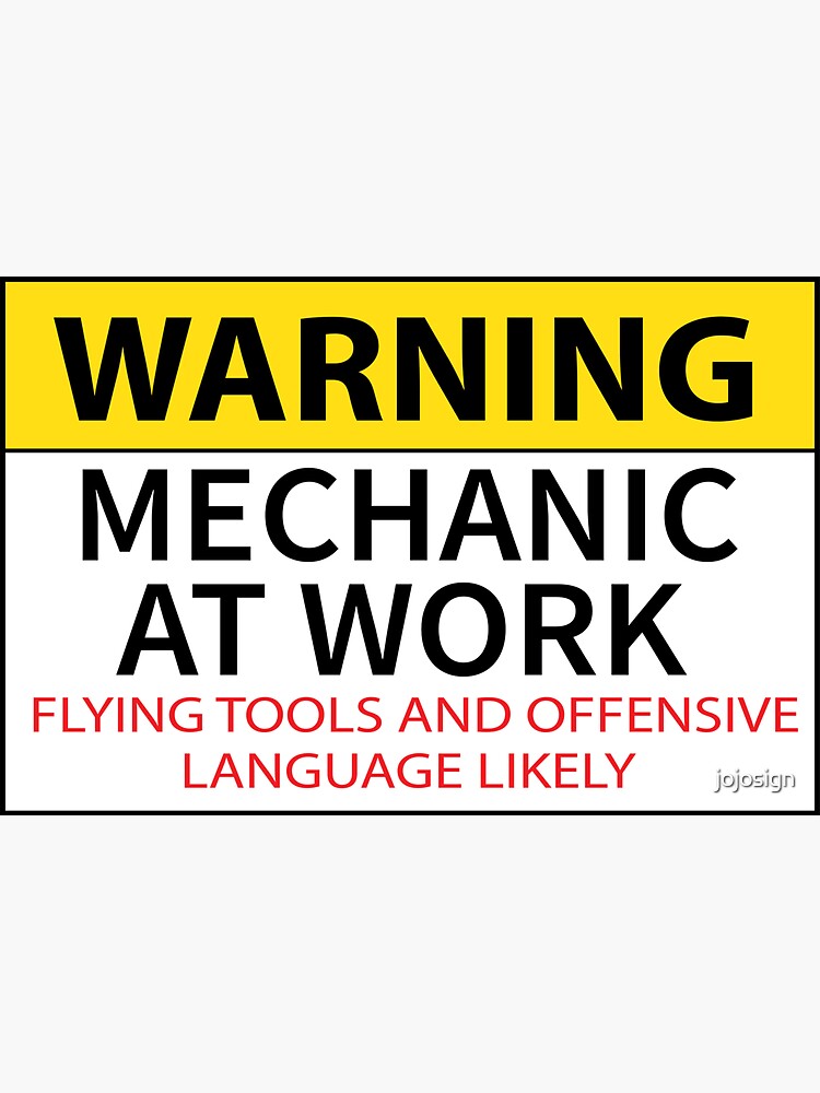 " Mechanic at work Toolbox Box Garage Shop" Sticker for Sale by ...