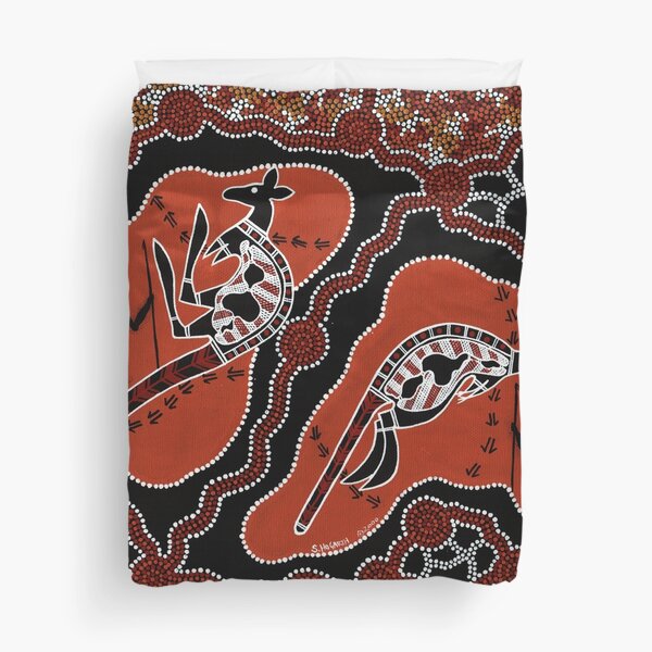 Item preview, Authentic Aboriginal Art -  Men Kangaroo Hunting designed and sold by HogarthArts.