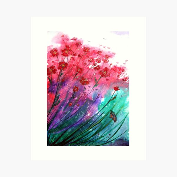Dancing Poppies Art Print