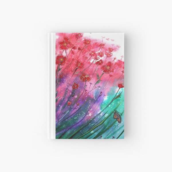 Dancing Poppies Hardcover Journal