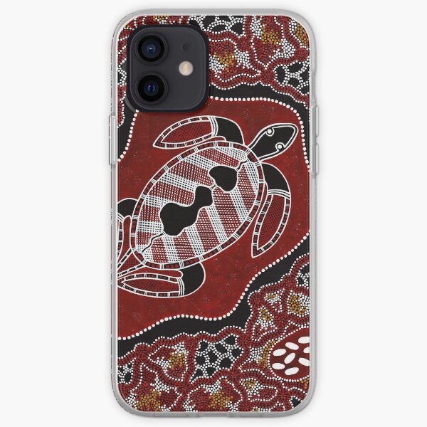Authentic Aboriginal Art - Turtle Dreaming iPhone Soft Case