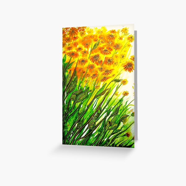 Sizzling Sunflowers Greeting Card