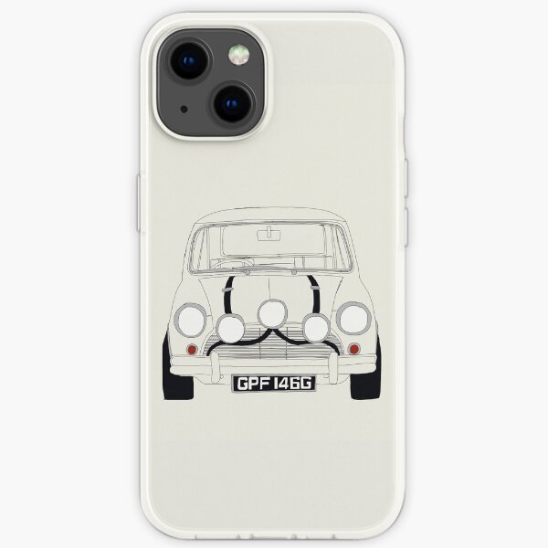 Weißer ursprünglicher Mini Cooper - der italienische Job iPhone Flexible Hülle
