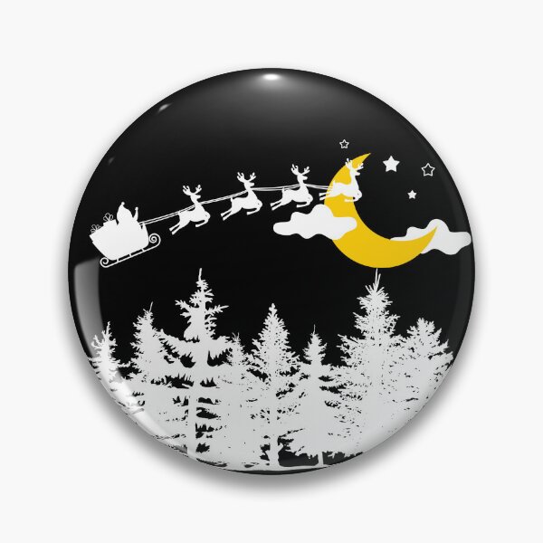 Item preview, Santa Flying in the Sky with Reindeers designed and sold by Coffee Lifestyle.