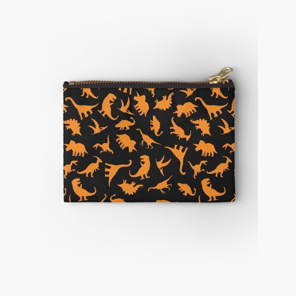 Item preview, Fun Dinosaur Pattern (Orange On Black) designed and sold by jezkemp.
