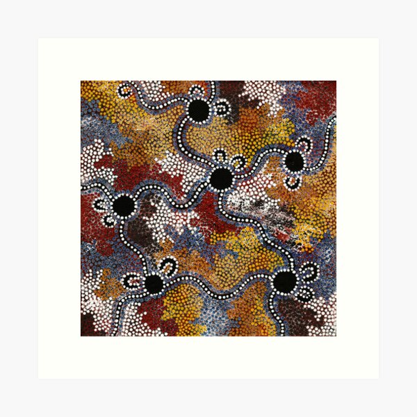 Authentic Aboriginal Art -  Travels Art Print