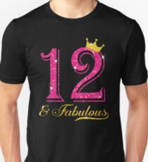 12. Geburtstags-Mädchen-fabelhaftes Prinzessin Shirt Unisex T-Shirt