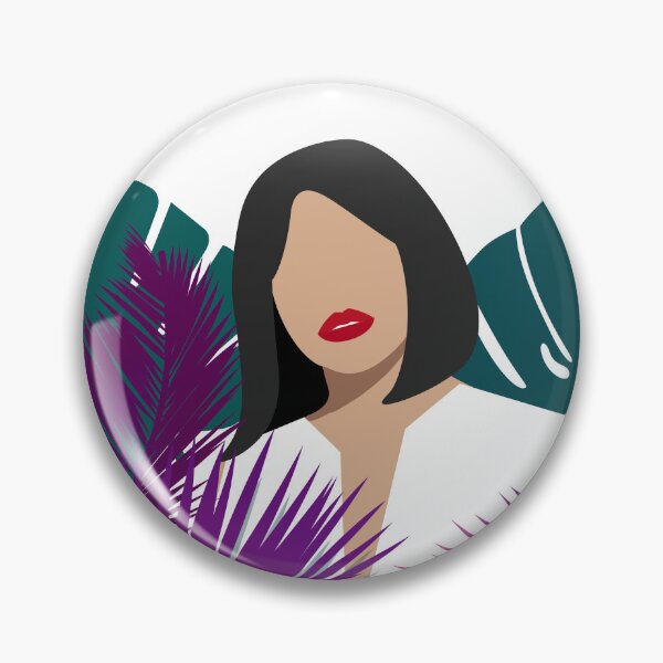 Item preview, woman surrounded by tropical plants designed and sold by ArtbyJodlana.