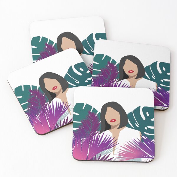 Item preview, woman surrounded by tropical plants designed and sold by ArtbyJodlana.