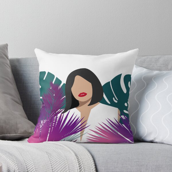 Item preview, woman surrounded by tropical plants designed and sold by ArtbyJodlana.