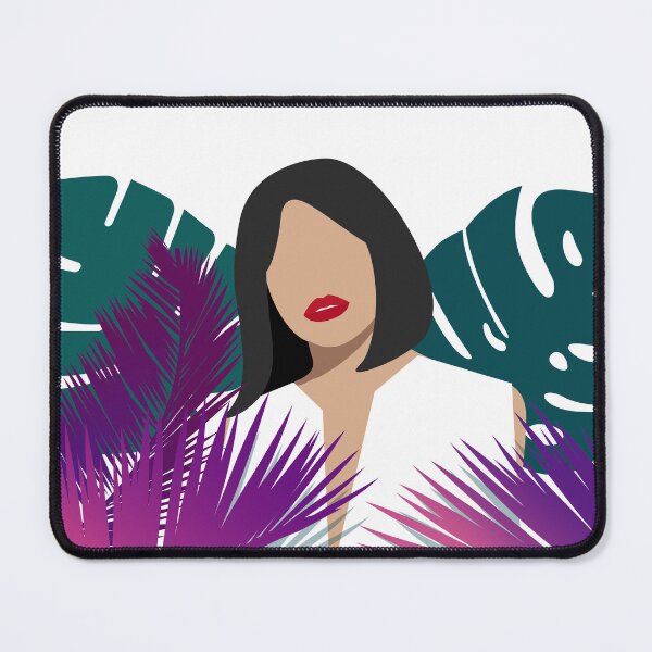 Item preview, woman surrounded by tropical plants designed and sold by ArtbyJodlana.