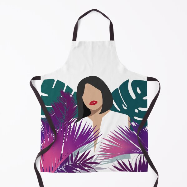 Item preview, woman surrounded by tropical plants designed and sold by ArtbyJodlana.