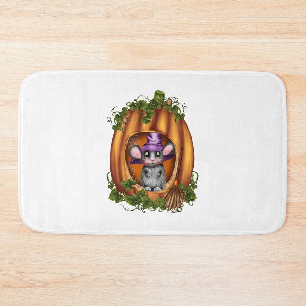 Item preview, Witchy Mouse in a Pumpkin House, fantasy art designed and sold by LoneAngel.