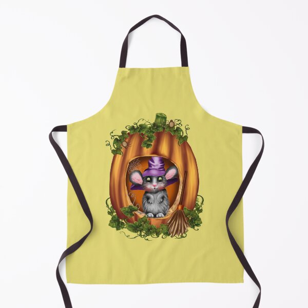 Item preview, Witchy Mouse in a Pumpkin House, fantasy art designed and sold by LoneAngel.