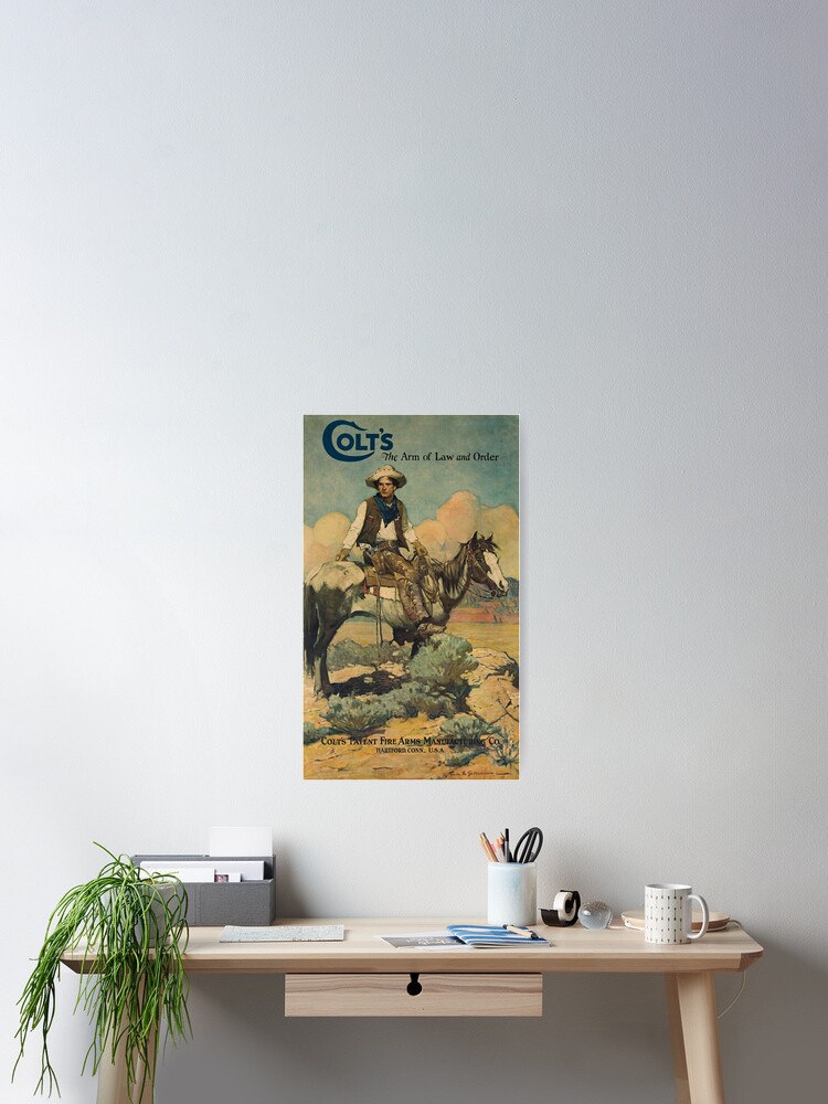 Imagen 2 de 3, Póster con la obra Vintage Colt Poster Art by Frank Schoonover, diseñada y vendida por RickE.