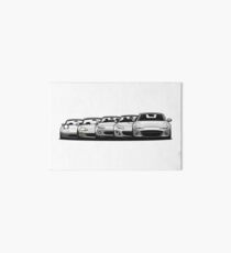 Mazda Miata MX-5 All Generations Family Photo Art Board