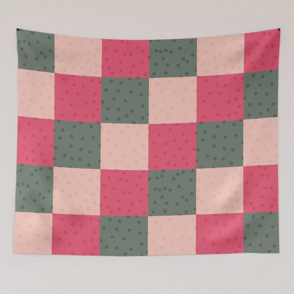 Item preview, Big and colorful checkered print - Pink and green designed and sold by Zorana Stevanovic.