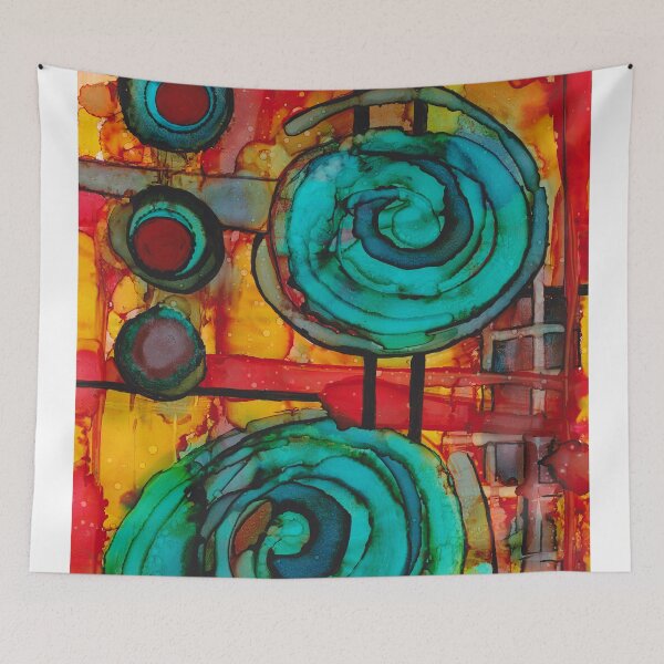 Item preview, Abstract painting in alcohol inks designed and sold by kittyvdheuvel.